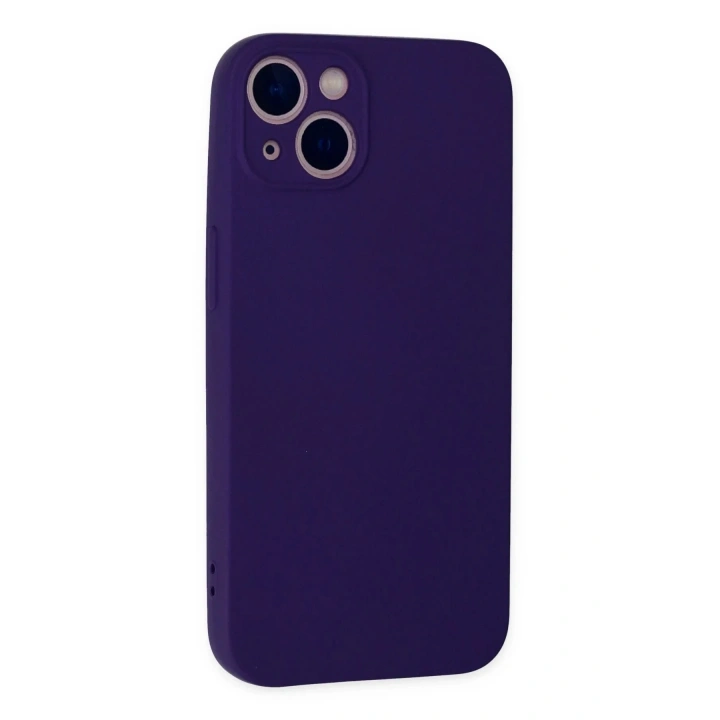 Mey İthalat®  iPhone 13 Mini Kılıf Nano içi Kadife Silikon - Mor