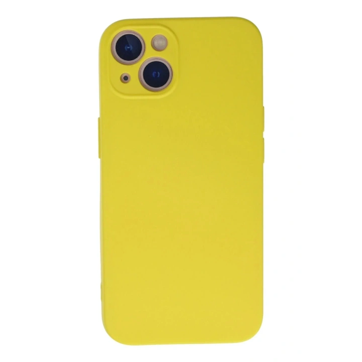 Mey İthalat®  iPhone 13 Mini Kılıf Nano içi Kadife Silikon - Sarı