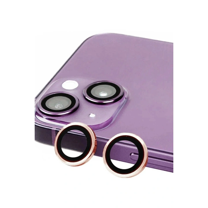 Mey İthalat®  iPhone 13 Mini Raze Metal Kamera Lens - Pembe