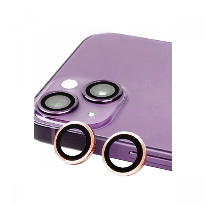 Mey İthalat®  iPhone 13 Mini Raze Metal Kamera Lens - Pembe