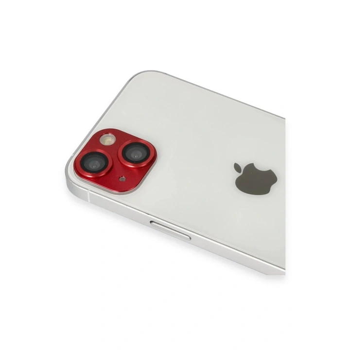 Mey İthalat®  iPhone 13 Pers Alüminyum Kamera Lens - Kırmızı