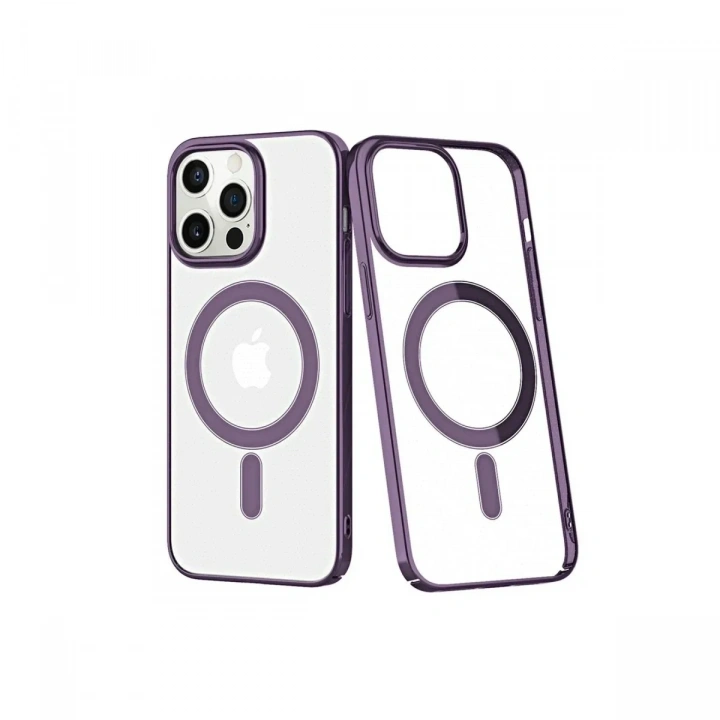 Mey İthalat®  iPhone 13 Pro Kılıf Element Magneticsafe Sert Kapak - Derin Mor