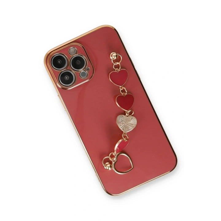 Mey İthalat®  iPhone 13 Pro Kılıf Esila Silikon - Kırmızı