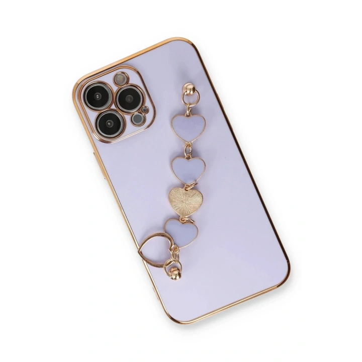 Mey İthalat®  iPhone 13 Pro Kılıf Esila Silikon - Lila