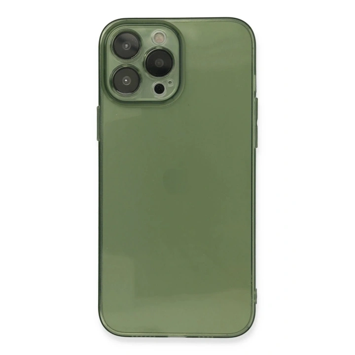 Mey İthalat®  iPhone 13 Pro Kılıf Fly Lens Silikon - Yeşil