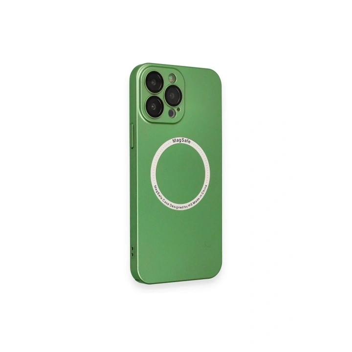Mey İthalat®  iPhone 13 Pro Kılıf Jack Magneticsafe Lens Silikon - Yeşil