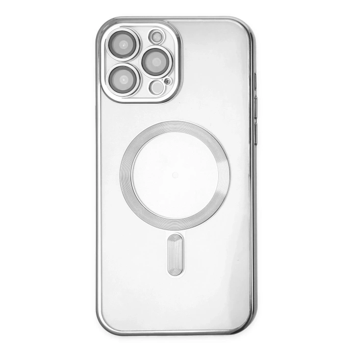 Mey İthalat®  iPhone 13 Pro Kılıf Kross Magneticsafe Kapak - Gümüş