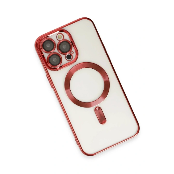Mey İthalat®  iPhone 13 Pro Kılıf Kross Magneticsafe Kapak - Kırmızı