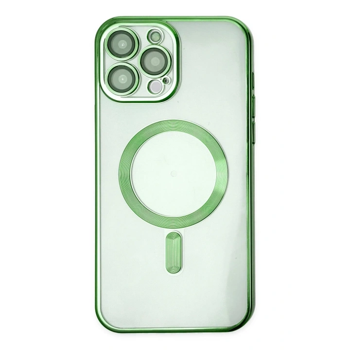 Mey İthalat®  iPhone 13 Pro Kılıf Kross Magneticsafe Kapak - Koyu Yeşil