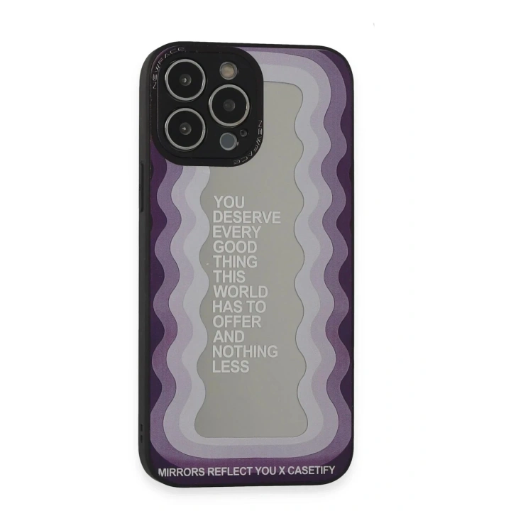 Mey İthalat®  iPhone 13 Pro Kılıf Mirror Desenli Kapak - Mirror - 5