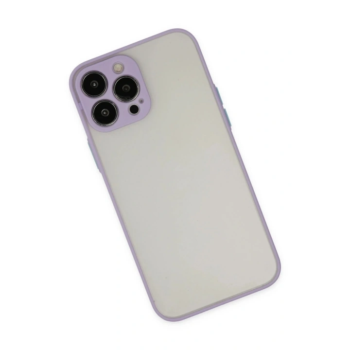 Mey İthalat®  iPhone 13 Pro Kılıf Montreal Silikon Kapak - Mor