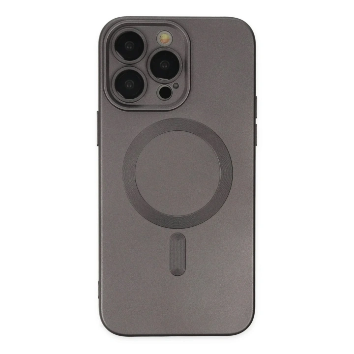 Mey İthalat®  iPhone 13 Pro Kılıf Moshi Lens Magneticsafe Silikon - Füme
