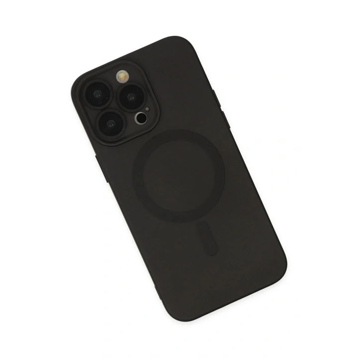 Mey İthalat®  iPhone 13 Pro Kılıf Moshi Lens Magneticsafe Silikon - Siyah