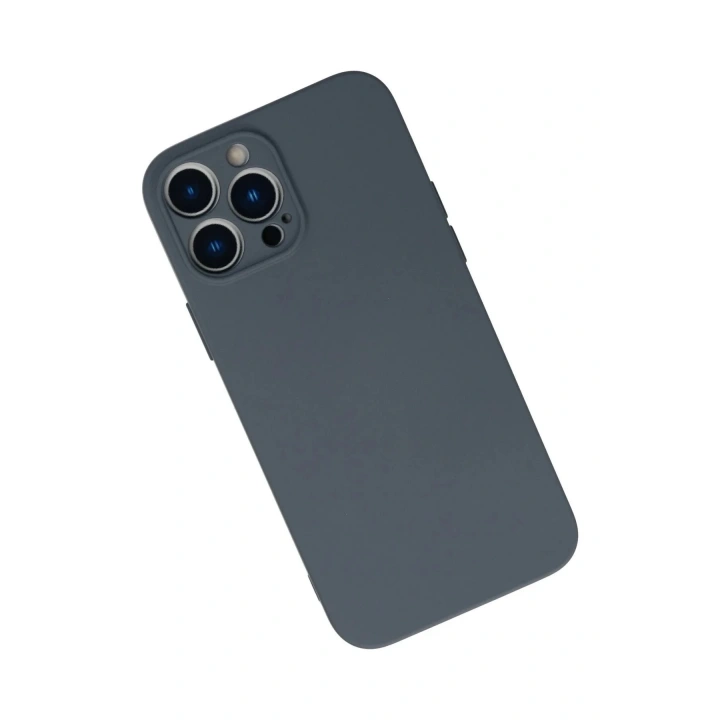 Mey İthalat®  iPhone 13 Pro Kılıf Nano içi Kadife Silikon - Gri
