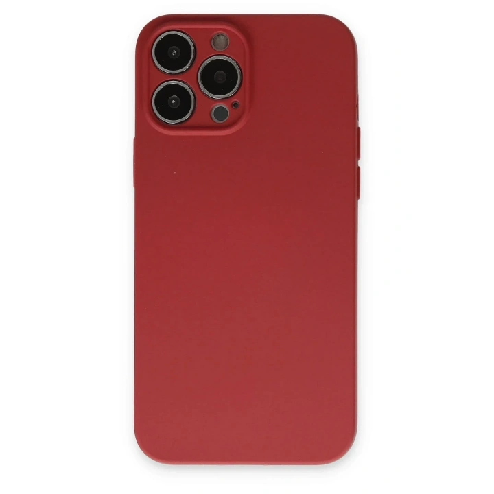 Mey İthalat®  iPhone 13 Pro Kılıf Nano içi Kadife Silikon - Kiremit