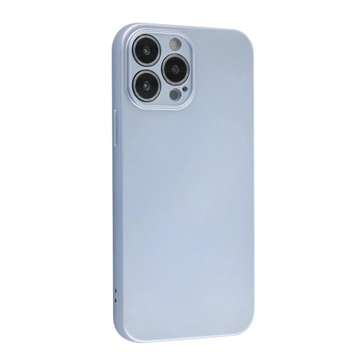 Mey İthalat®  iPhone 13 Pro Kılıf Nano içi Kadife Silikon - Sky Blue