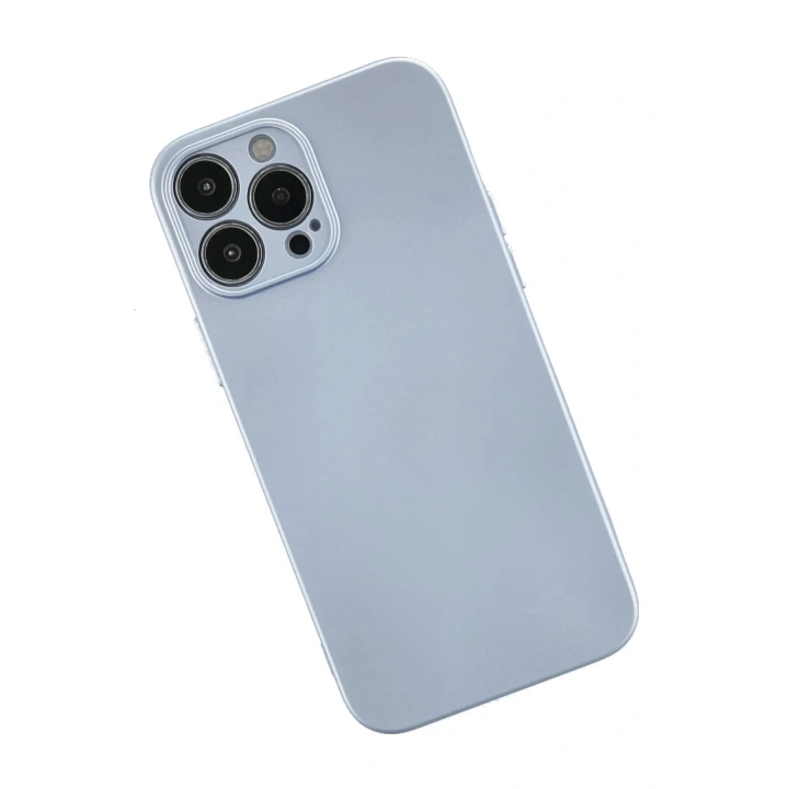 Mey İthalat®  iPhone 13 Pro Kılıf Nano içi Kadife Silikon - Sky Blue