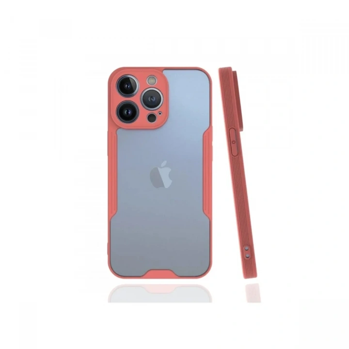 Mey İthalat®  iPhone 13 Pro Kılıf Platin Silikon - Pembe