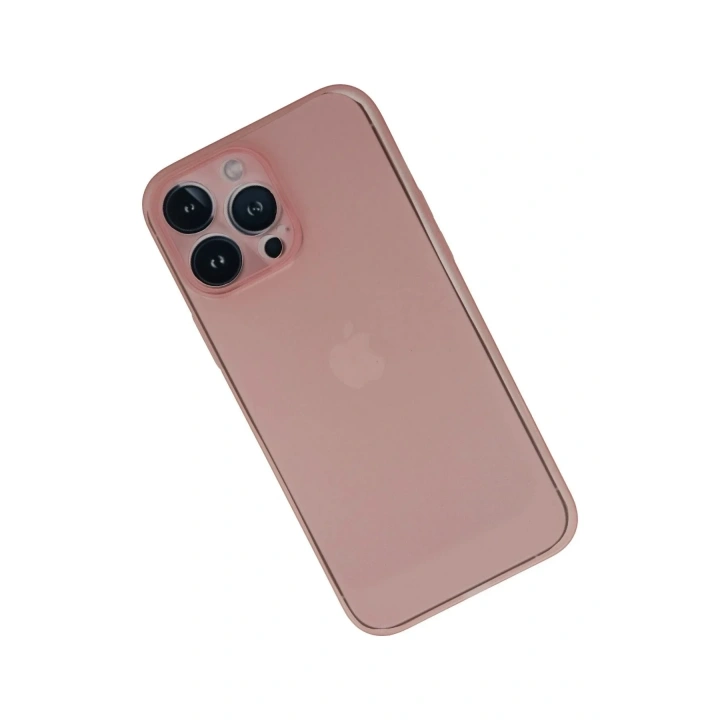 Mey İthalat®  iPhone 13 Pro Kılıf PP Ultra İnce Kapak - Pembe
