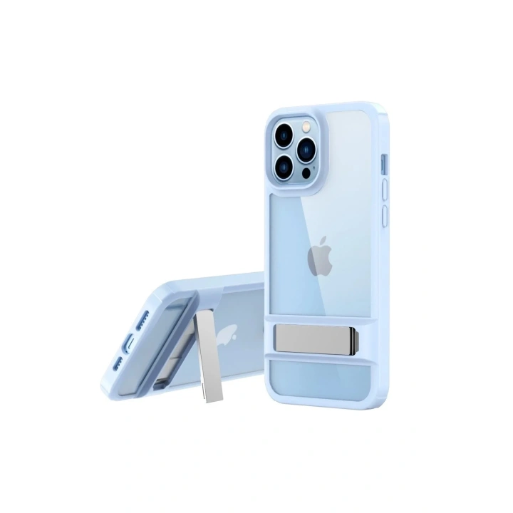 Mey İthalat®   iPhone 13 Pro Kılıf Rolet Stand Kapak - Sierra Blue