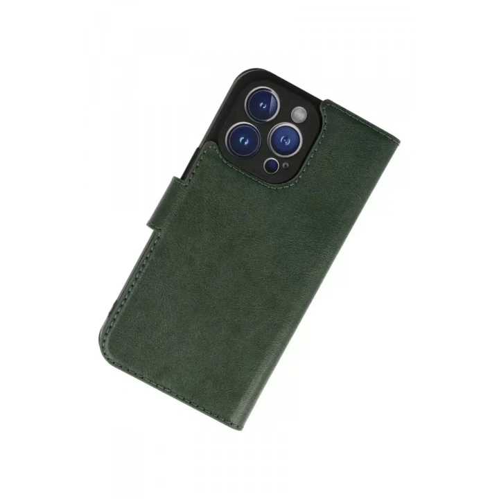 Mey İthalat®   iPhone 13 Pro Kılıf Trend S Plus Kapaklı Kılıf - Yeşil