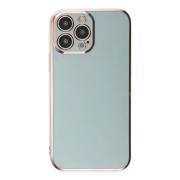 Mey İthalat®  iPhone 13 Pro Kılıf Volet Silikon - Açık Yeşil