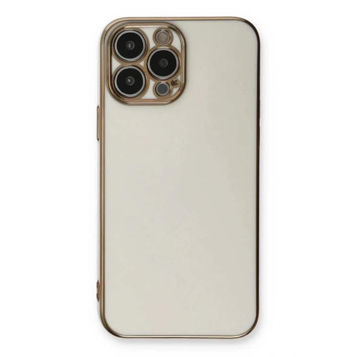 Mey İthalat®  iPhone 13 Pro Kılıf Volet Silikon - Beyaz