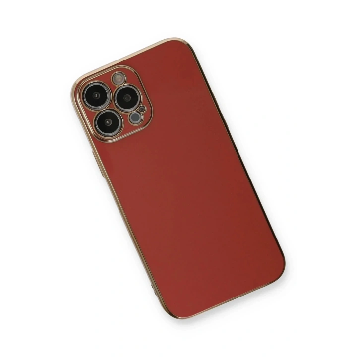 Mey İthalat®  iPhone 13 Pro Kılıf Volet Silikon - Kırmızı