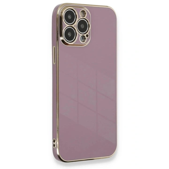 Mey İthalat®  iPhone 13 Pro Kılıf Volet Silikon - Mor