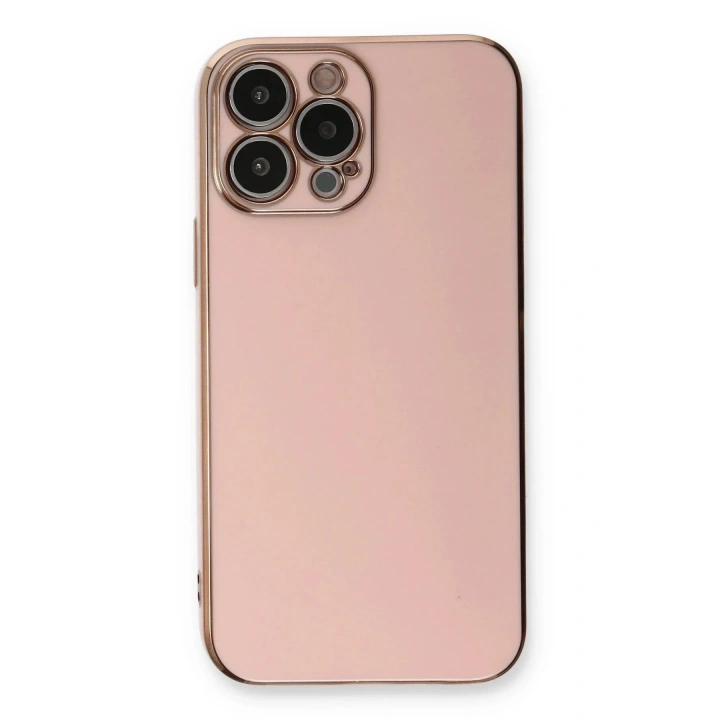 Mey İthalat®  iPhone 13 Pro Kılıf Volet Silikon - Pembe