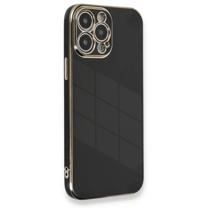 Mey İthalat®  iPhone 13 Pro Kılıf Volet Silikon - Siyah