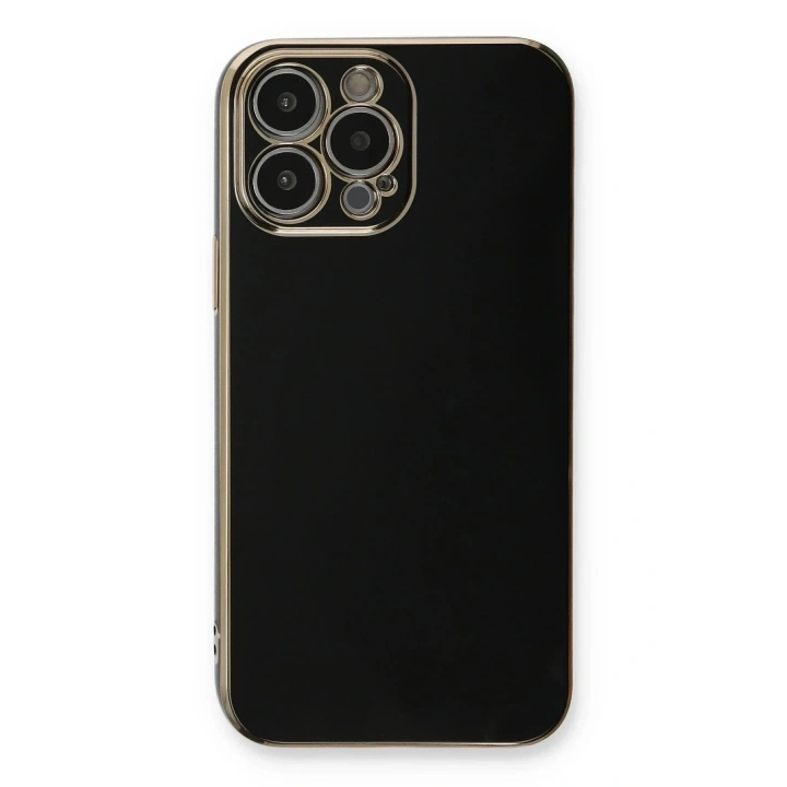 Mey İthalat®  iPhone 13 Pro Kılıf Volet Silikon - Siyah