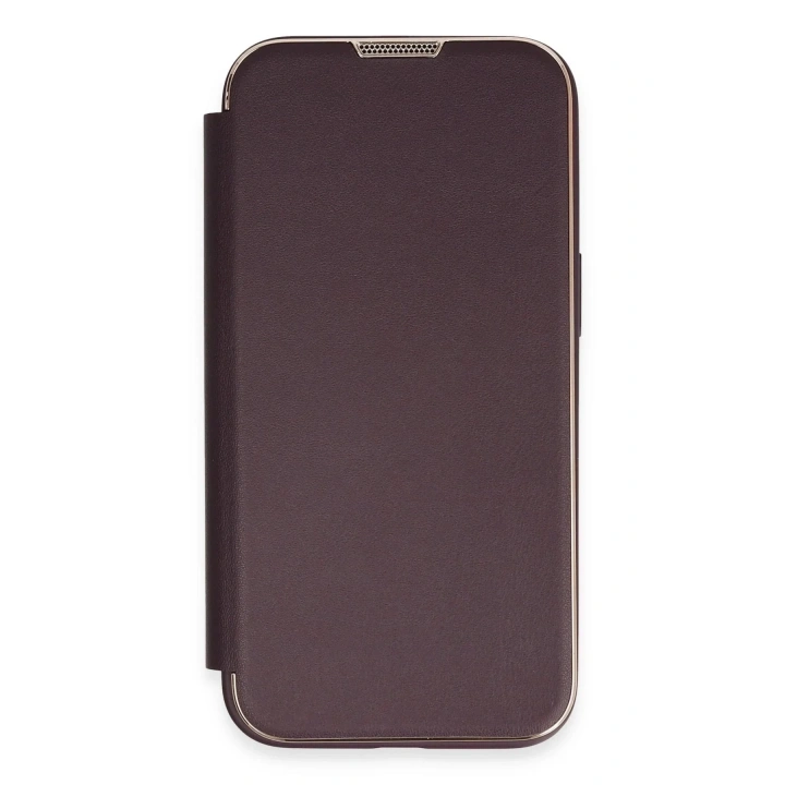 Mey İthalat®  iPhone 13 Pro Max Kılıf Dolpin Kapaklı - Derin Mor