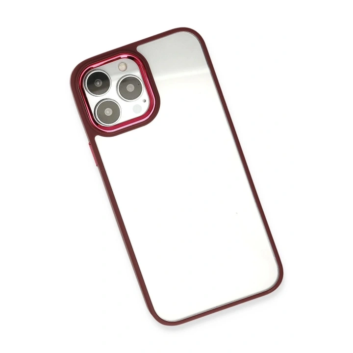 Mey İthalat®  iPhone 13 Pro Max Kılıf Dora Kapak - Kırmızı