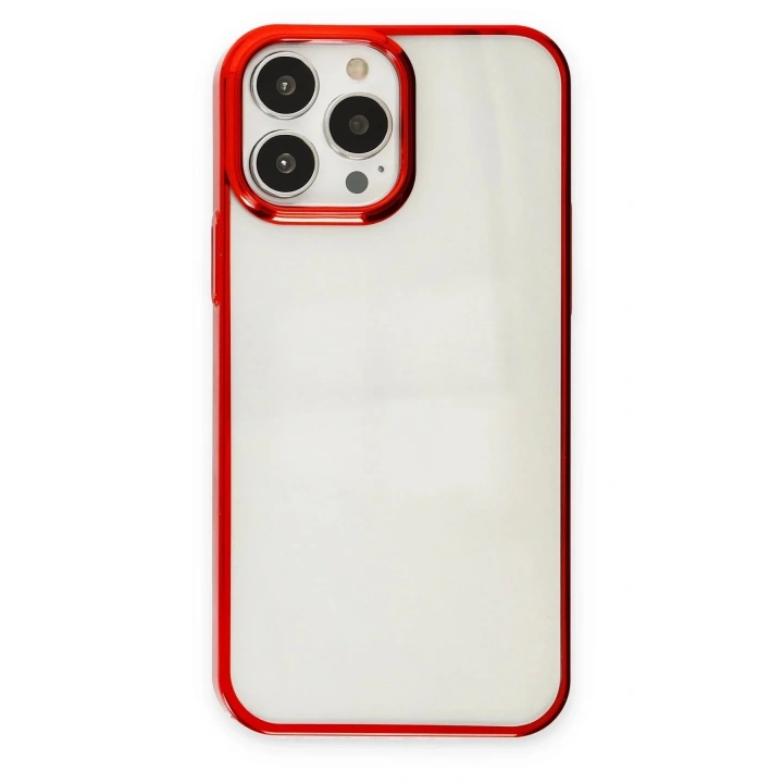Mey İthalat®  iPhone 13 Pro Max Kılıf Element Silikon - Kırmızı