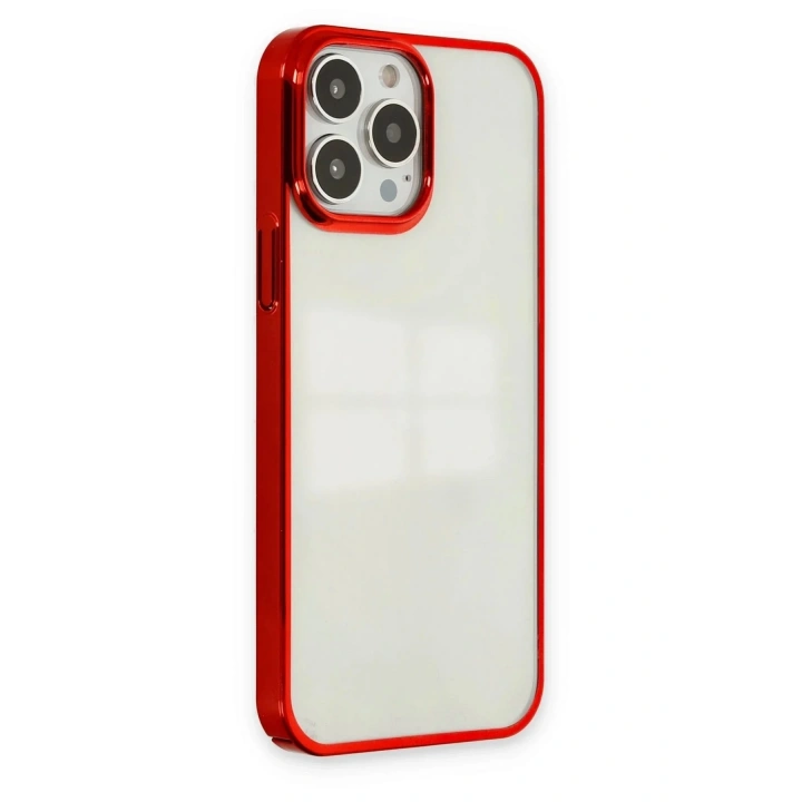 Mey İthalat®  iPhone 13 Pro Max Kılıf Element Silikon - Kırmızı