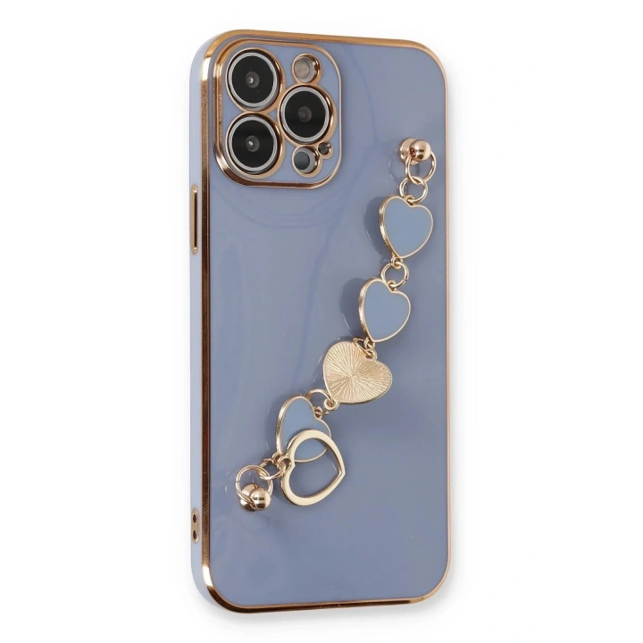 Mey İthalat®  iPhone 13 Pro Max Kılıf Esila Silikon - Gri
