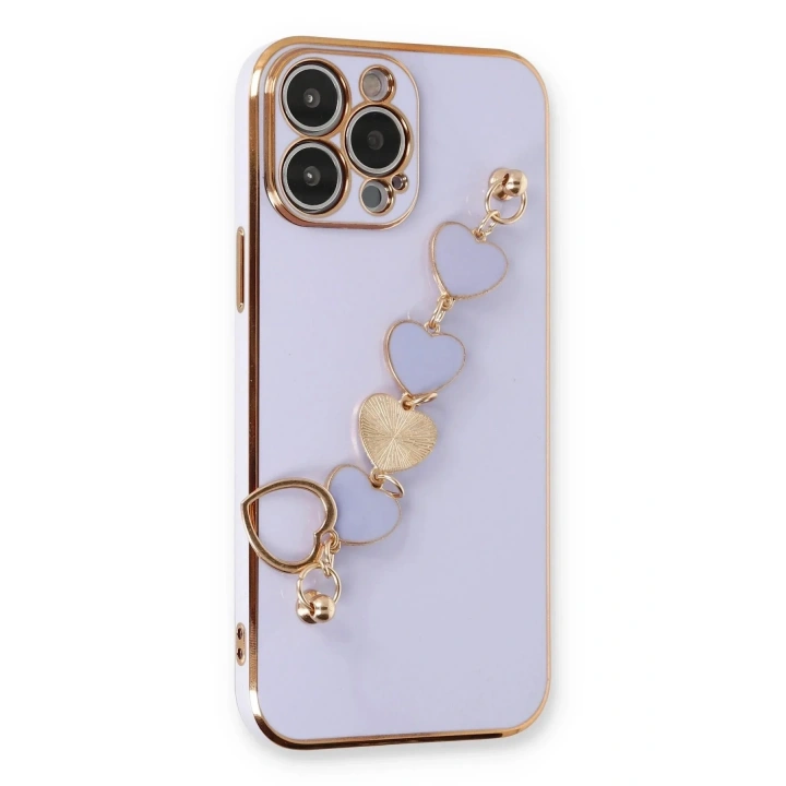Mey İthalat®  iPhone 13 Pro Max Kılıf Esila Silikon - Lila