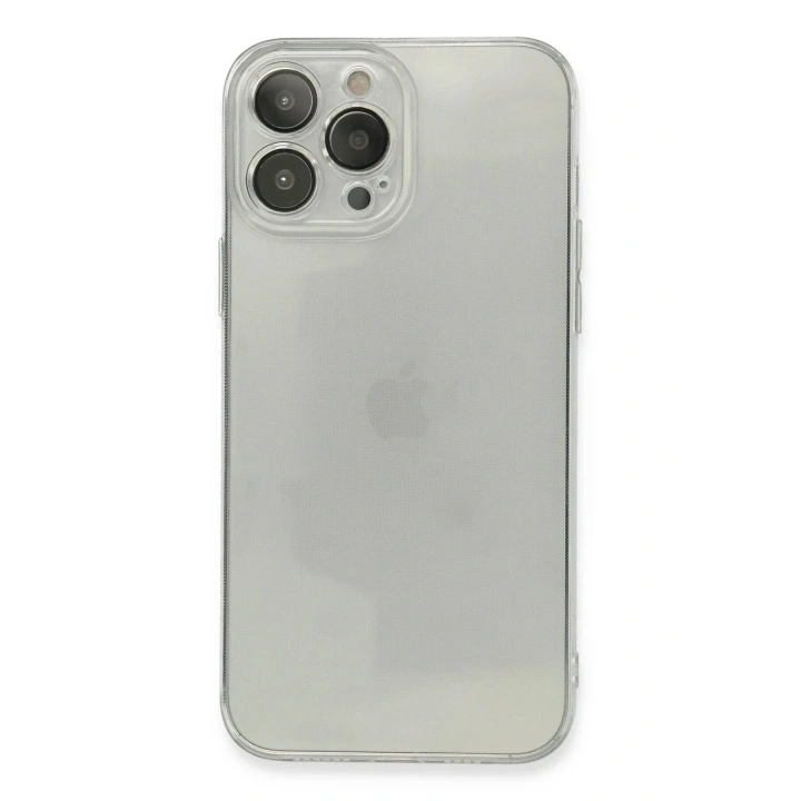Mey İthalat®  iPhone 13 Pro Max Kılıf Fly Lens Silikon - Şeffaf