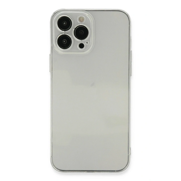 Mey İthalat®  iPhone 13 Pro Max Kılıf Fly Lens Silikon - Şeffaf