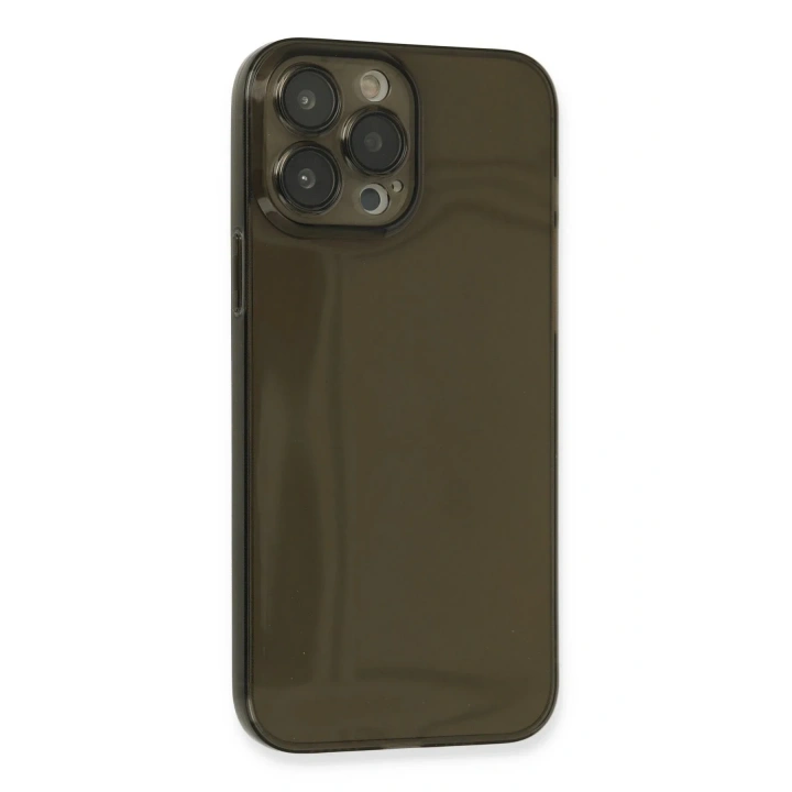 Mey İthalat®  iPhone 13 Pro Max Kılıf Fly Lens Silikon - Siyah