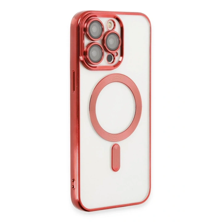 Mey İthalat®  iPhone 13 Pro Max Kılıf Kross Magneticsafe Kapak - Kırmızı