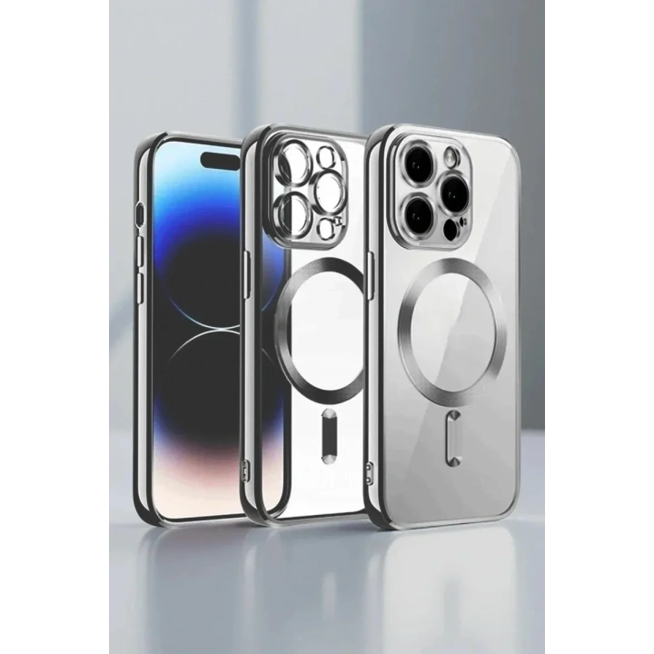 Mey İthalat®  iPhone 13 Pro Max Kılıf Kross Magneticsafe Kapak - Titan Gri