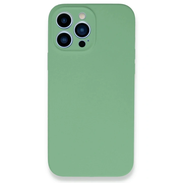 Mey İthalat®  iPhone 13 Pro Max Kılıf Lansman Legant Silikon - Yeşil