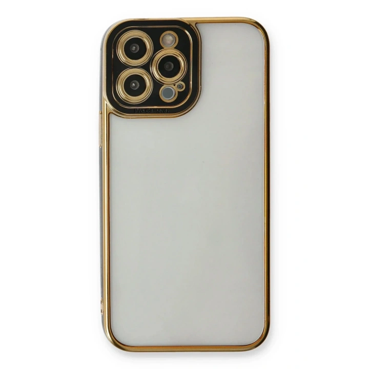 Mey İthalat®  iPhone 13 Pro Max Kılıf Liva Lens Silikon - Siyah