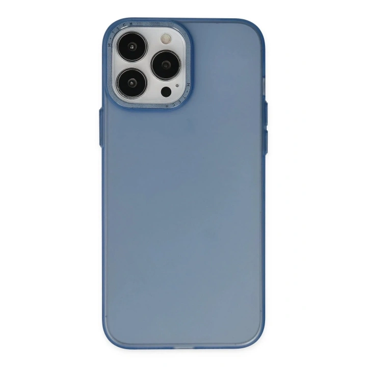 Mey İthalat®  iPhone 13 Pro Max Kılıf Modos Metal Kapak - Lacivert