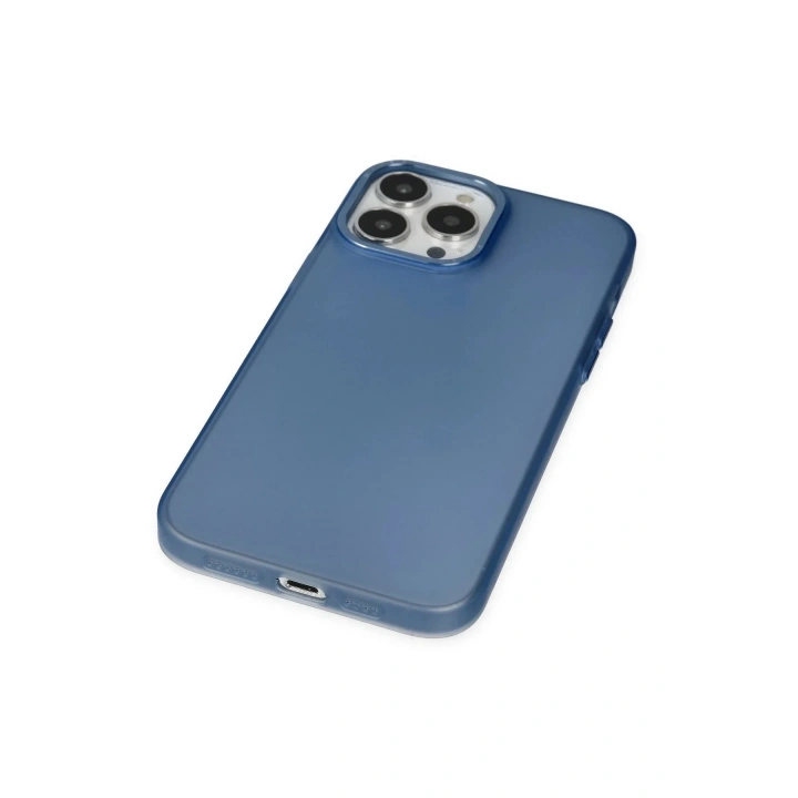 Mey İthalat®  iPhone 13 Pro Max Kılıf Modos Metal Kapak - Lacivert