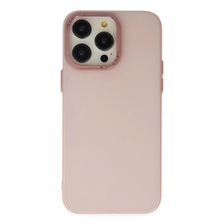 Mey İthalat®  iPhone 13 Pro Max Kılıf Modos Metal Kapak - Pembe