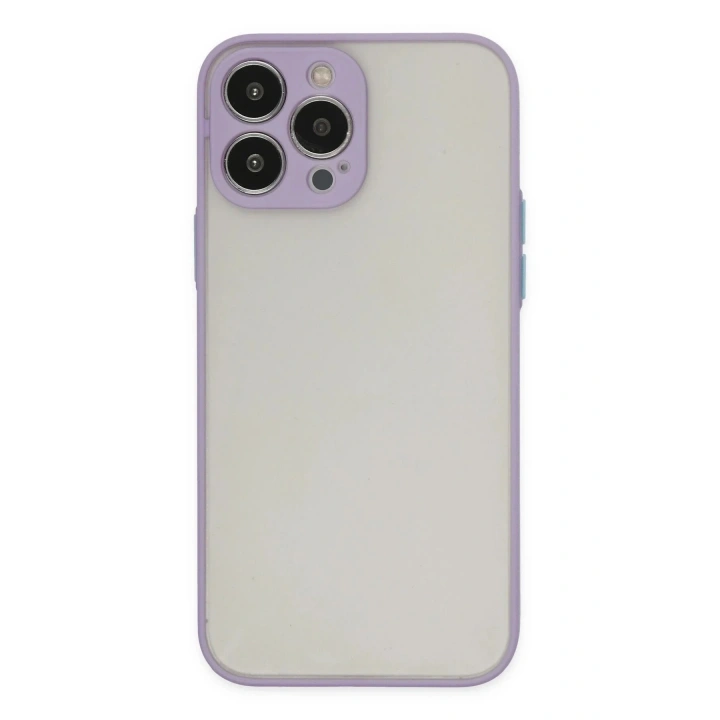 Mey İthalat®  iPhone 13 Pro Max Kılıf Montreal Silikon Kapak - Mor