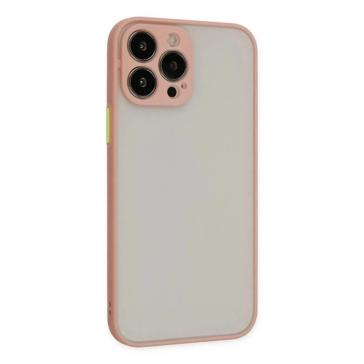 Mey İthalat®  iPhone 13 Pro Max Kılıf Montreal Silikon Kapak - Pembe
